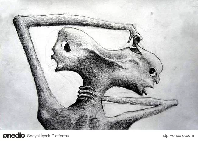 "Akıl Hastanesinde Yatan Bir Şizofreni Hastasının Çizimi"