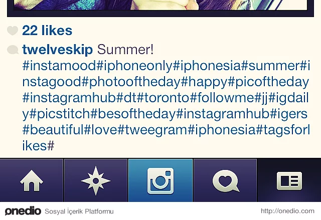 Instagram'a yüklediğiniz her bir fotoğraf için en az 20 hashtag kullanıyorsunuz.